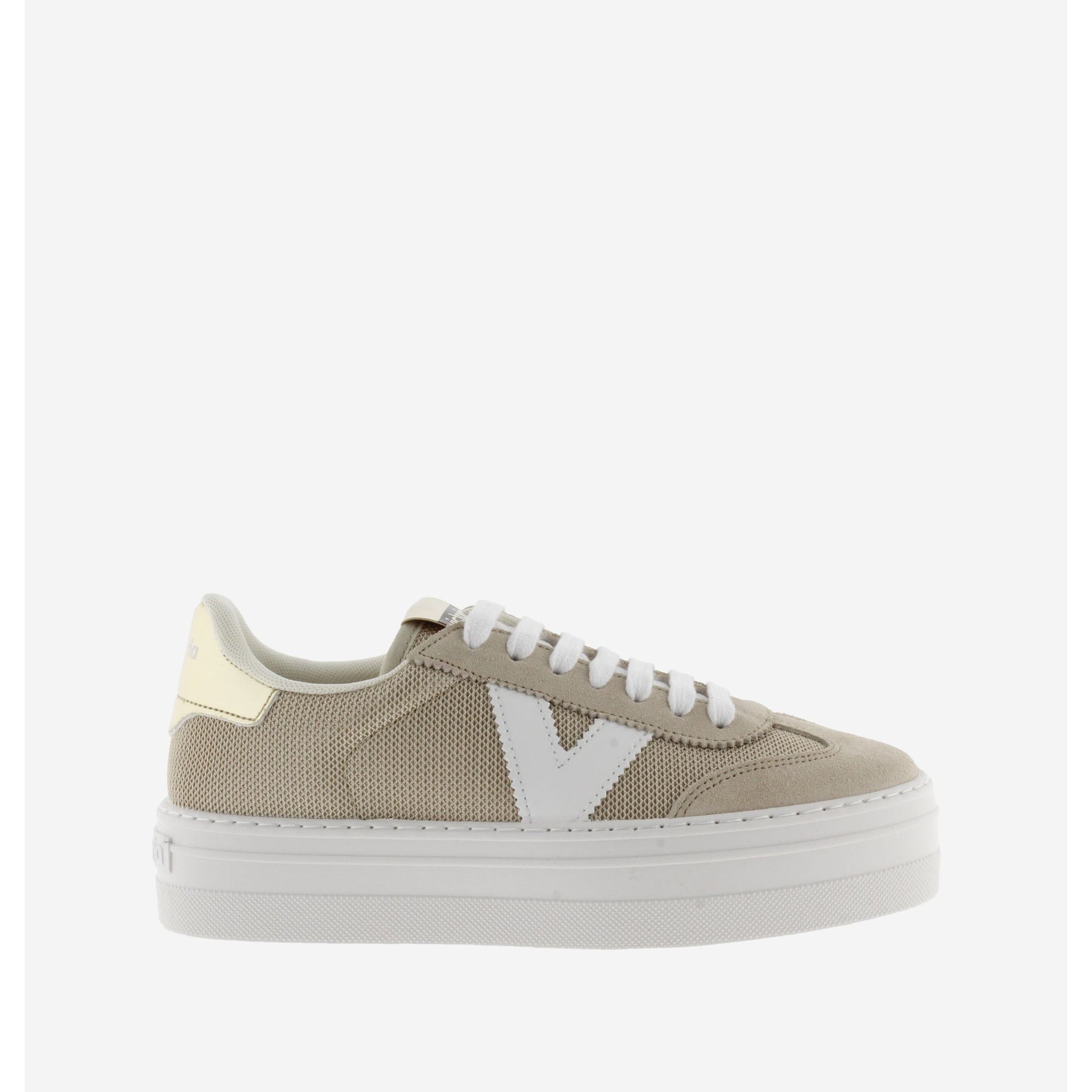 Victoria Barcelona (1092174) - Ladies Platform Trainer in Beige/Gold | Victoria Trainers | Wisemans | Bantry | Shoe Shop | West Cork | Munster
