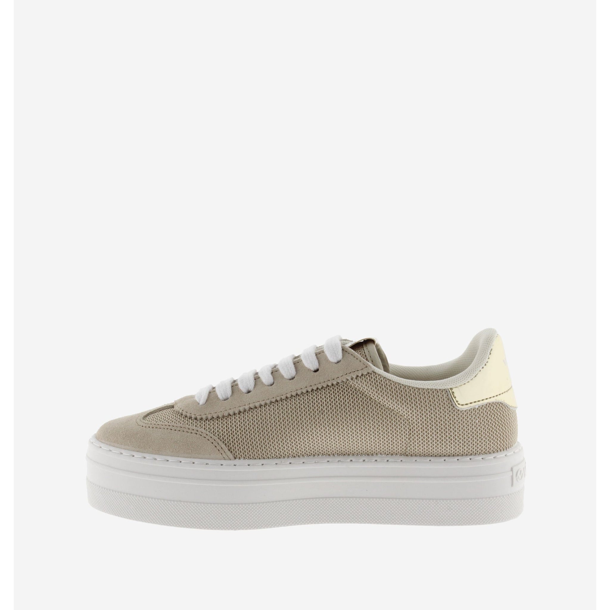 Victoria Barcelona (1092174) - Ladies Platform Trainer in Beige/Gold | Victoria Trainers | Wisemans | Bantry | Shoe Shop | West Cork | Munster