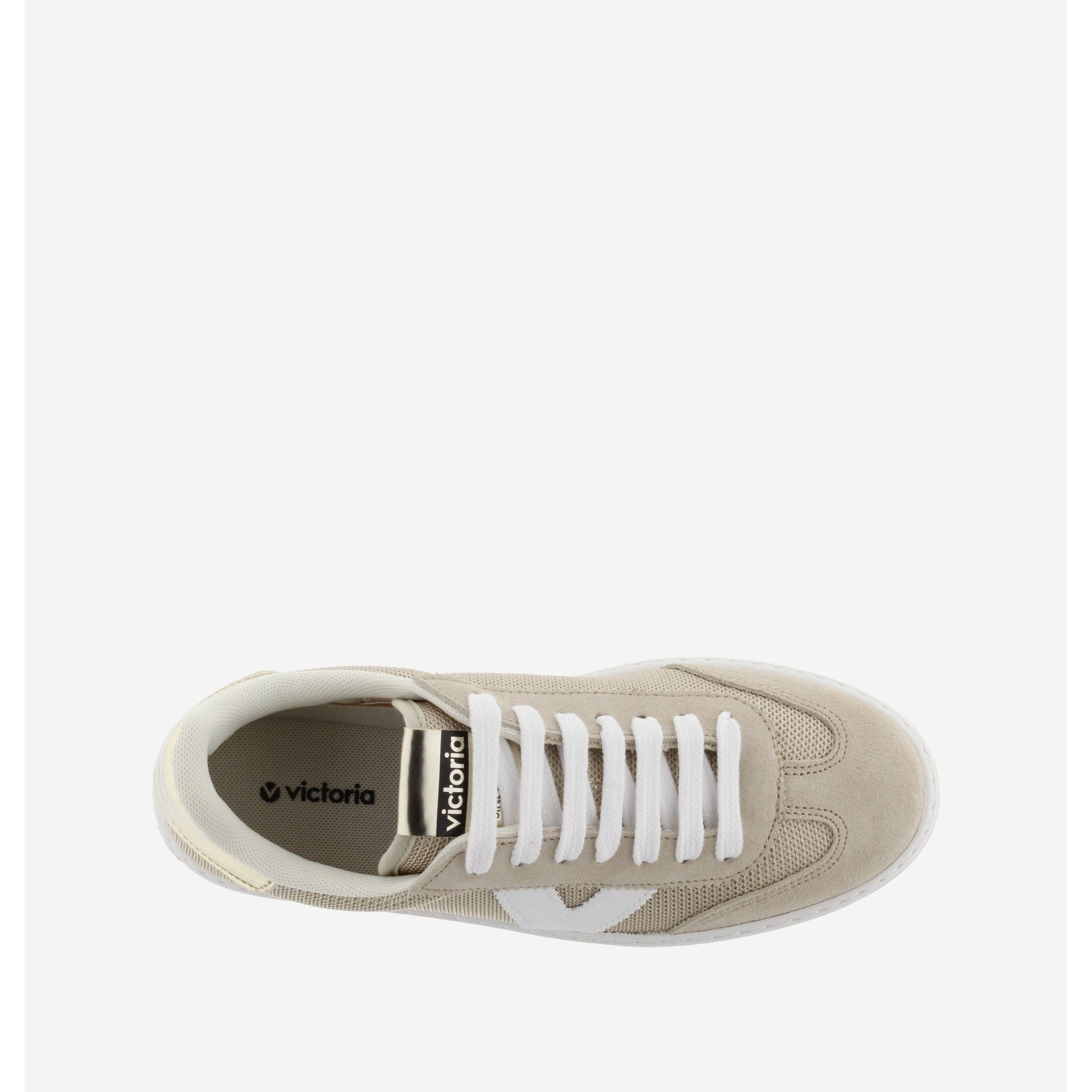 Victoria Barcelona (1092174) - Ladies Platform Trainer in Beige/Gold | Victoria Trainers | Wisemans | Bantry | Shoe Shop | West Cork | Munster