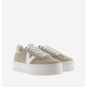 Victoria Barcelona (1092174) - Ladies Platform Trainer in Beige/Gold | Victoria Trainers | Wisemans | Bantry | Shoe Shop | West Cork | Munster