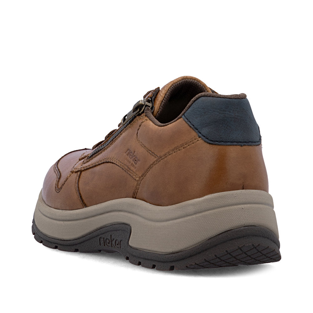 Rieker 11002 - Mens Lace/Zip Shoe in Brown | Rieker Shoes | Wisemans | Bantry | Shoe Shop | Munster