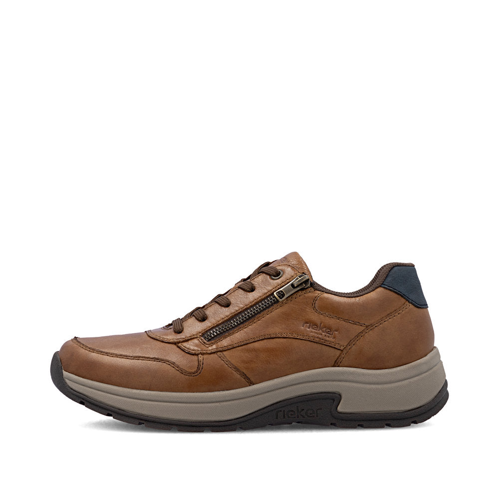 Rieker 11002 - Mens Lace/Zip Shoe in Brown | Rieker Shoes | Wisemans | Bantry | Shoe Shop | Munster