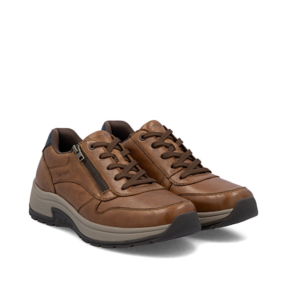 Rieker 11002 - Mens Lace/Zip Shoe in Brown | Rieker Shoes | Wisemans | Bantry | Shoe Shop | Munster