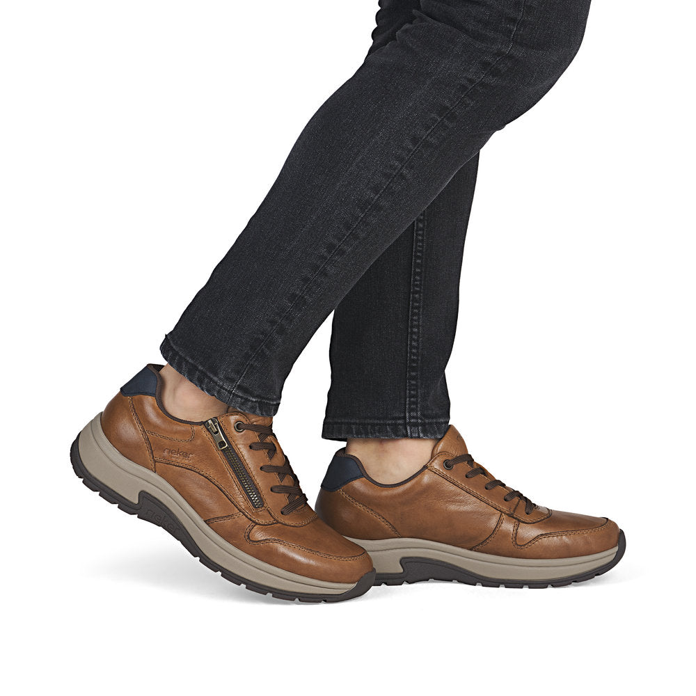 Rieker 11002 - Mens Lace/Zip Shoe in Brown | Rieker Shoes | Wisemans | Bantry | Shoe Shop | Munster