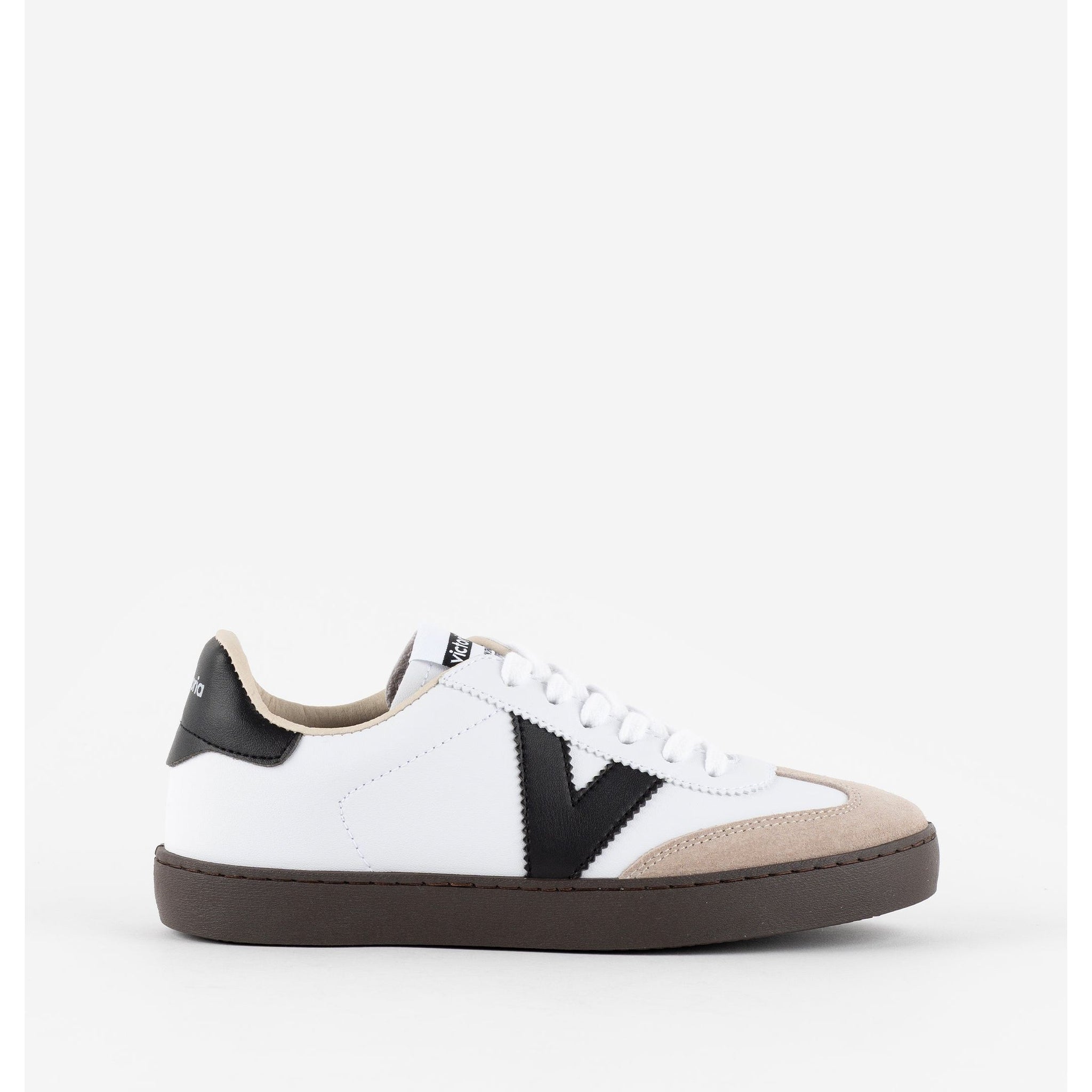 Victoria Berlin (1126186) - Ladies Lace Trainer in White/Black |&nbsp;Victoria Trainers | Wisemans | Bantry | Shoe&nbsp;Shop | West Cork | Munster