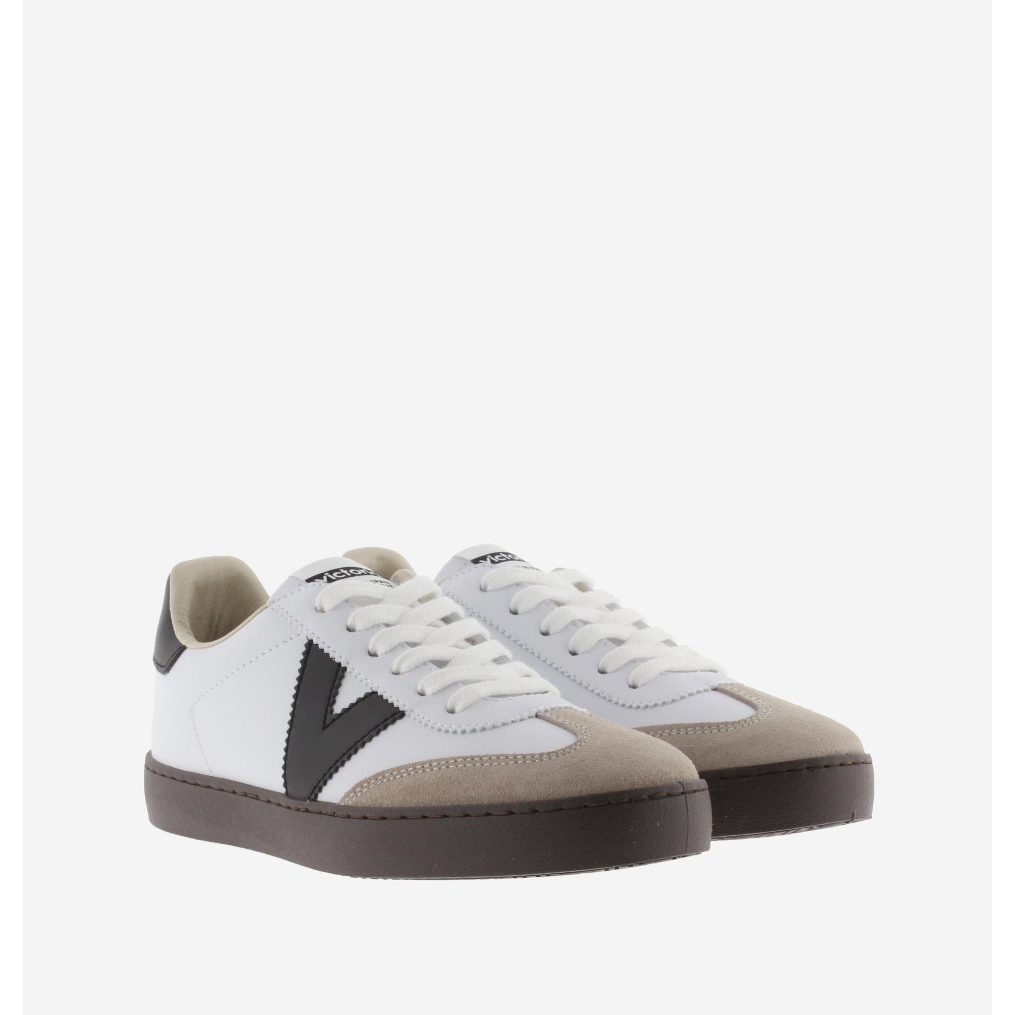 Victoria Berlin (1126186) - Ladies Lace Trainer in White/Black |&nbsp;Victoria Trainers | Wisemans | Bantry | Shoe&nbsp;Shop | West Cork | Munster