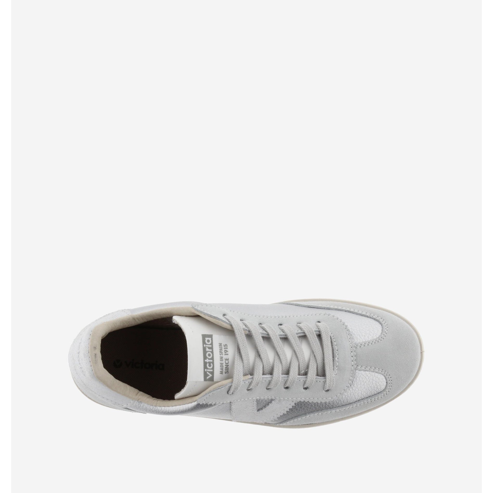 Victoria Berlin - Lace Trainer in Silver
