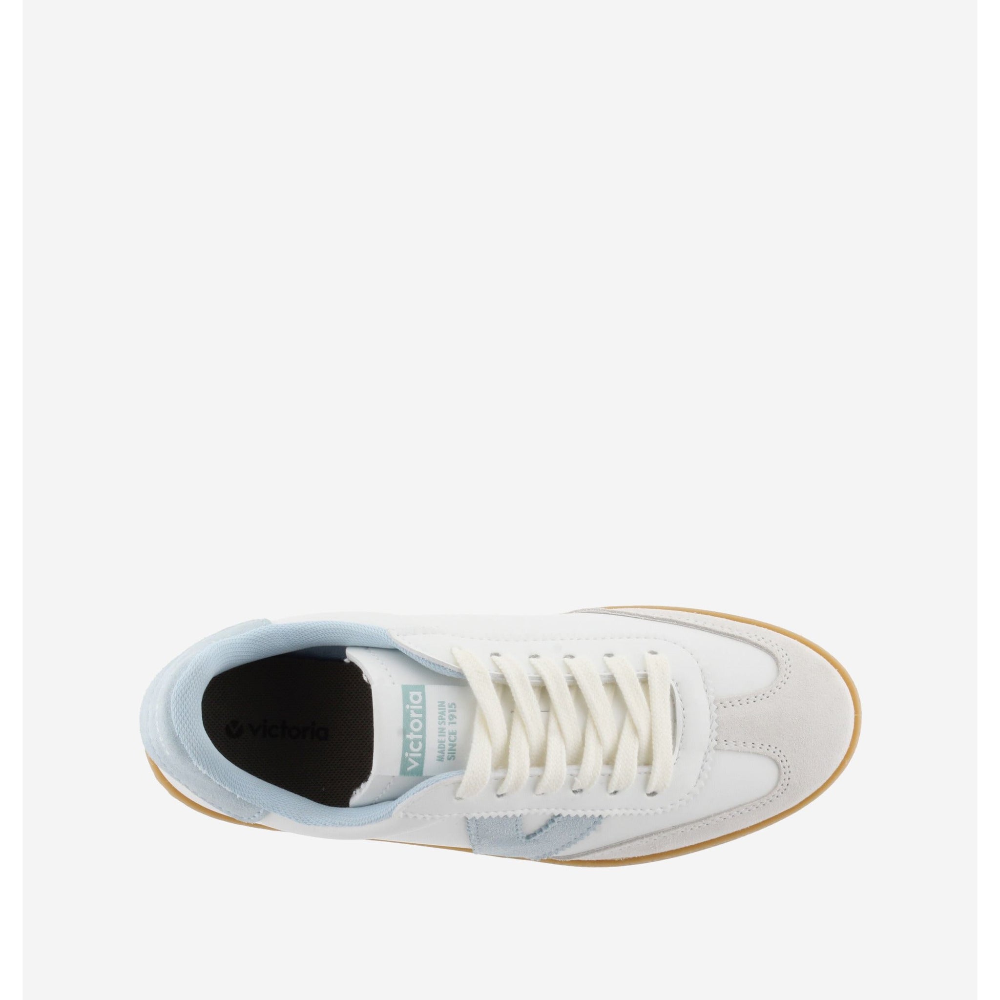 Victoria Berlin (1126206) - Ladies Lace Trainer in White/Blue | Victoria Trainers | Wisemans | Bantry | Shoe Shop | West Cork | Munster