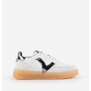 Victoria Seul (1257130)- Ladies Lace Retro Trainer in White/Metallic | Victoria Trainers | Wisemans | Bantry | Shoe&nbsp;Shop | West Cork | Munster