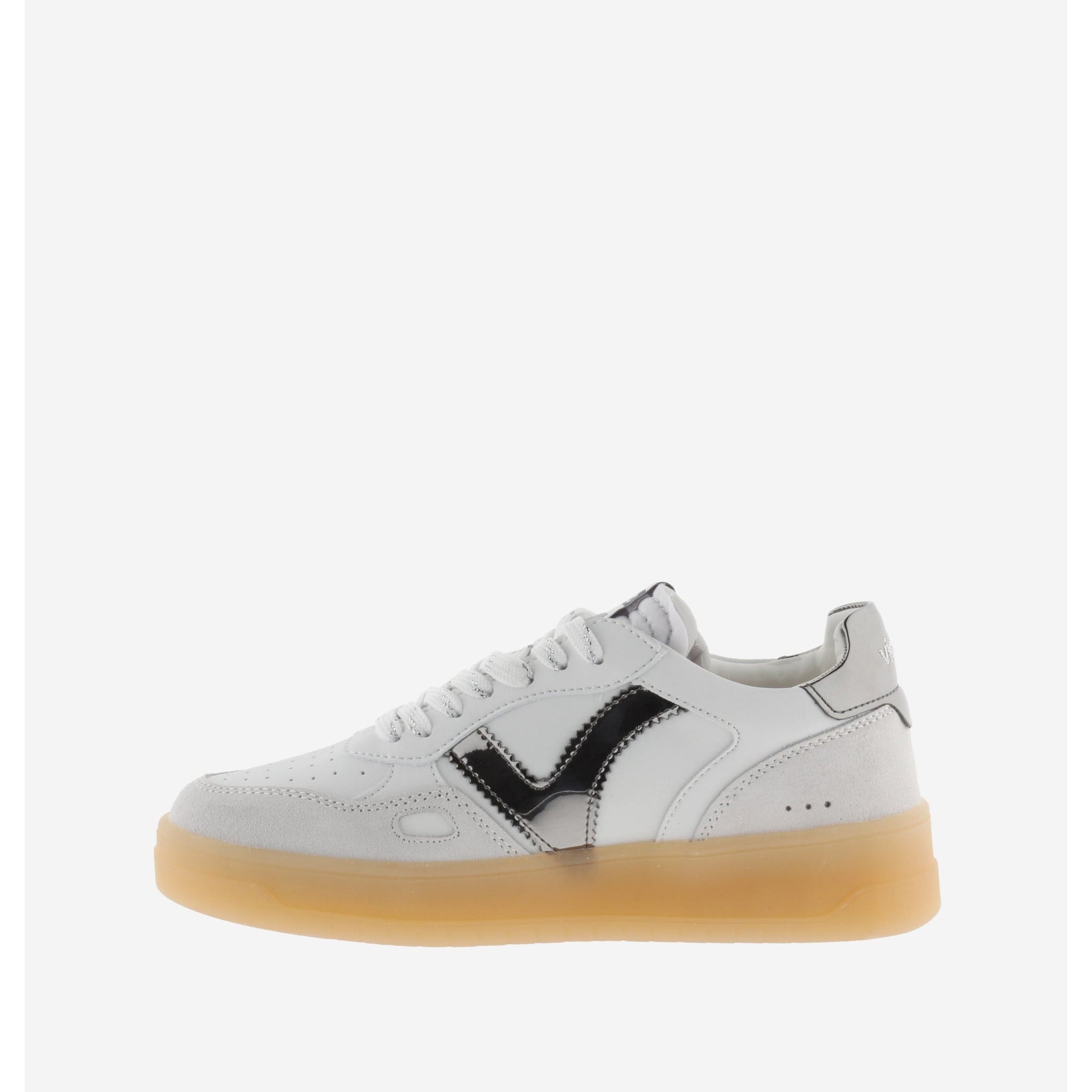 Victoria Seul (1257130)- Ladies Lace Retro Trainer in White/Metallic | Victoria Trainers | Wisemans | Bantry | Shoe&nbsp;Shop | West Cork | Munster