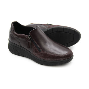 Dubarry Jackie (1730) - Ladies Double Zip low wedge in Merlot