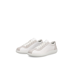 ECCO Soft Zero (220253) - Ladies Lace Shoe in Off-White/Grey | ECCO Shoe | Wisemans | Bantry | Shoe Shop | Munster | Ireland