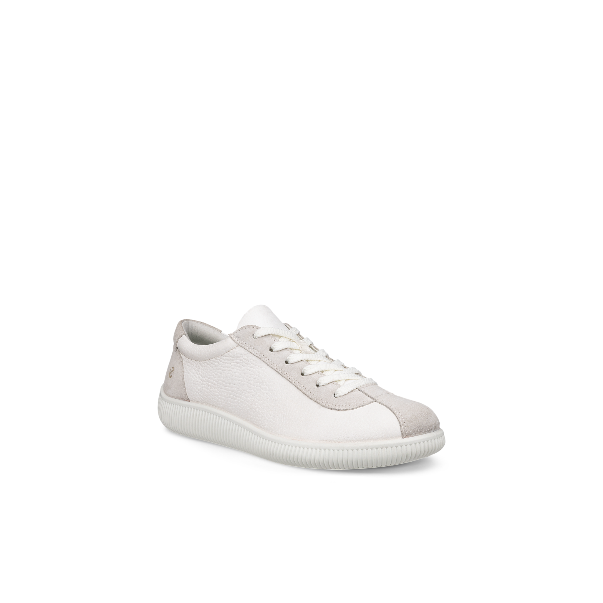 ECCO Soft Zero (220253) - Ladies Lace Shoe in Off-White/Grey | ECCO Shoe | Wisemans | Bantry | Shoe Shop | Munster | Ireland