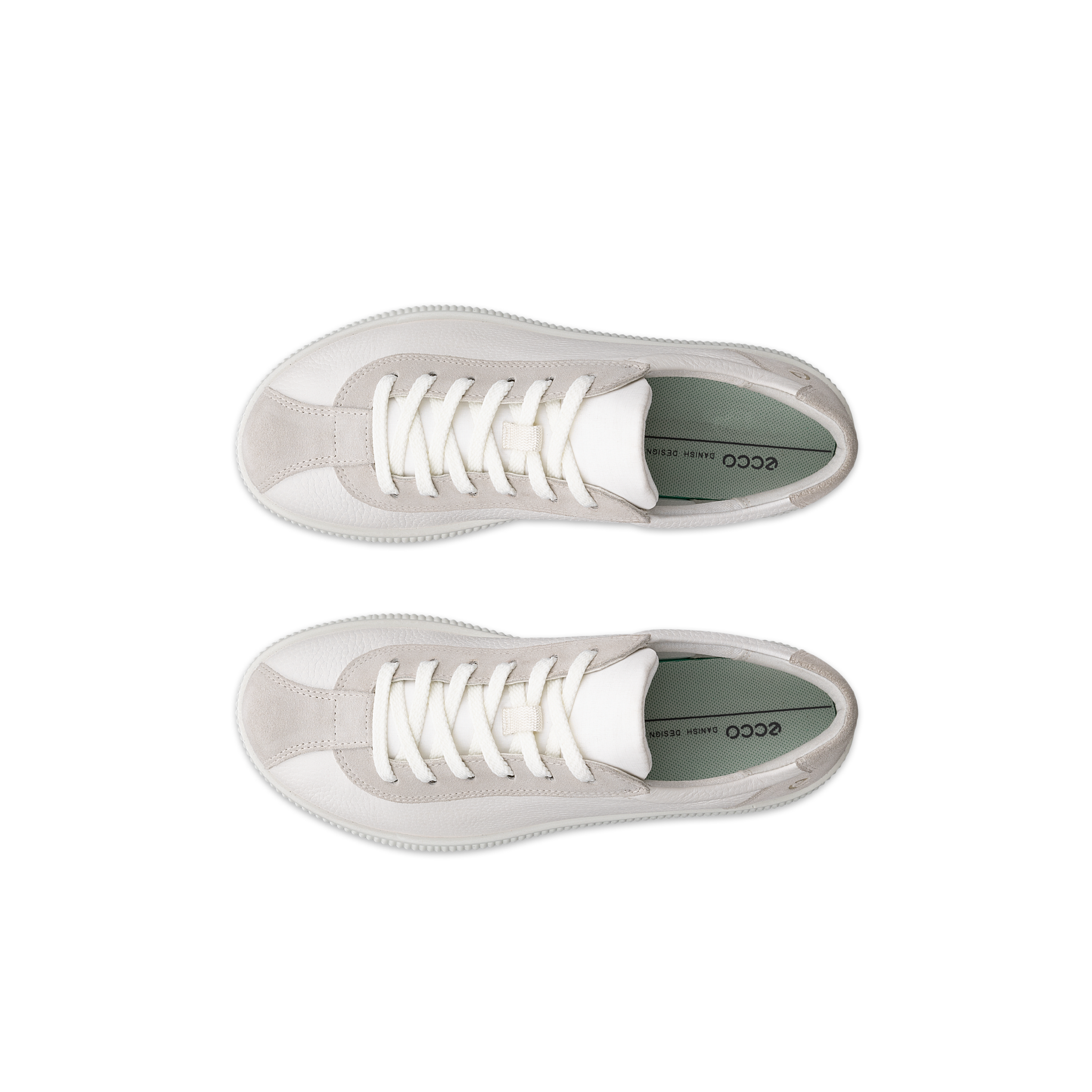 ECCO Soft Zero (220253) - Ladies Lace Shoe in Off-White/Grey | ECCO Shoe | Wisemans | Bantry | Shoe Shop | Munster | Ireland