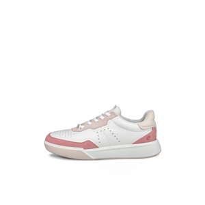 ECCO Street Court (272813) - Ladies Lace Trainer in White/Rose | ECCO Shoe | Wisemans | Bantry | Shoe Shop | Munster | Ireland