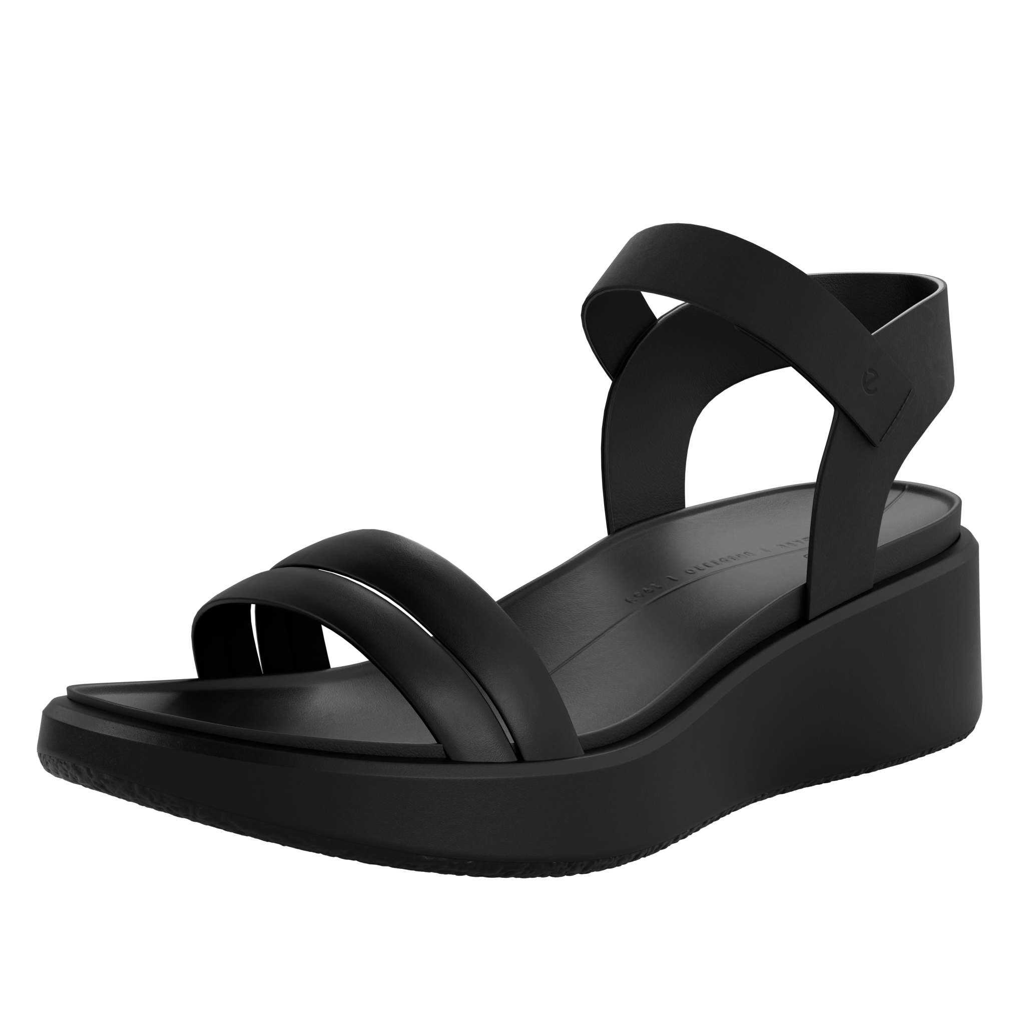 ECCO FlowT (273303)- Ladies Wedge Sandal in Black |ECCO Shoe | Wisemans | Bantry | Shoe Shop | Munster | Ireland
