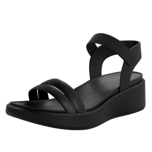 ECCO FlowT (273303)- Ladies Wedge Sandal in Black |ECCO Shoe | Wisemans | Bantry | Shoe Shop | Munster | Ireland