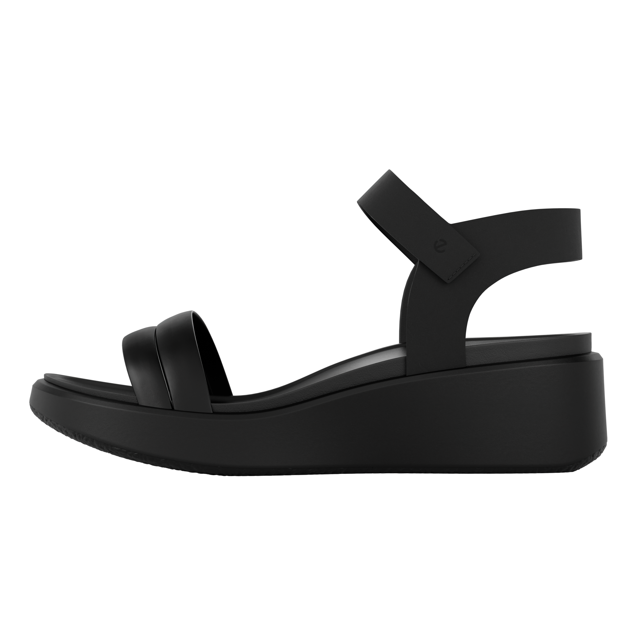 ECCO FlowT (273303)- Ladies Wedge Sandal in Black |ECCO Shoe | Wisemans | Bantry | Shoe Shop | Munster | Ireland