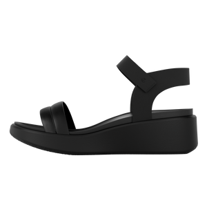 ECCO FlowT (273303)- Ladies Wedge Sandal in Black |ECCO Shoe | Wisemans | Bantry | Shoe Shop | Munster | Ireland