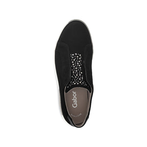 Gabor Wonderland (33.231.17) - Ladies Lace with Zip  Platform trainer in Petrol Patent. Gabor | Wisemans | Shoe Shop | Bantry | West Cork | Ireland