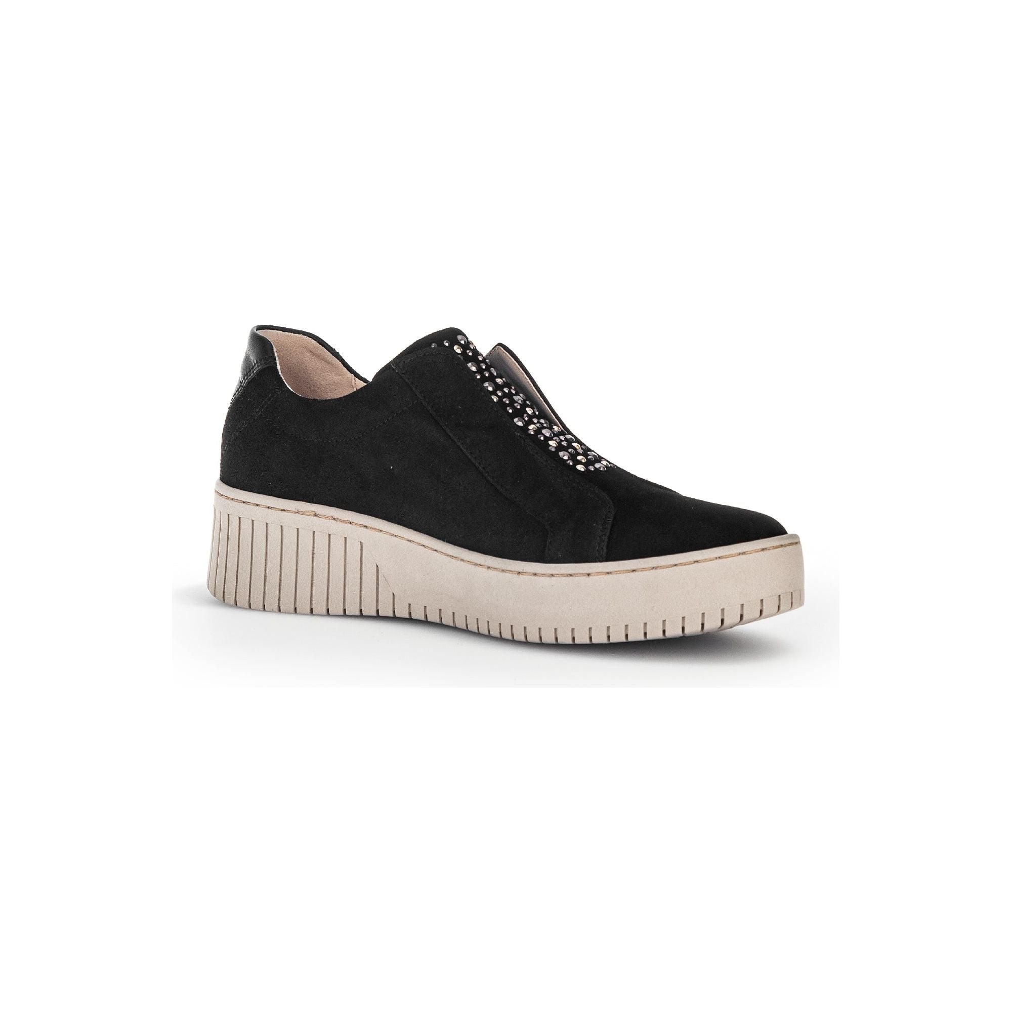 Gabor Wonderland (33.231.17) - Ladies Lace with Zip  Platform trainer in Petrol Patent. Gabor | Wisemans | Shoe Shop | Bantry | West Cork | Ireland