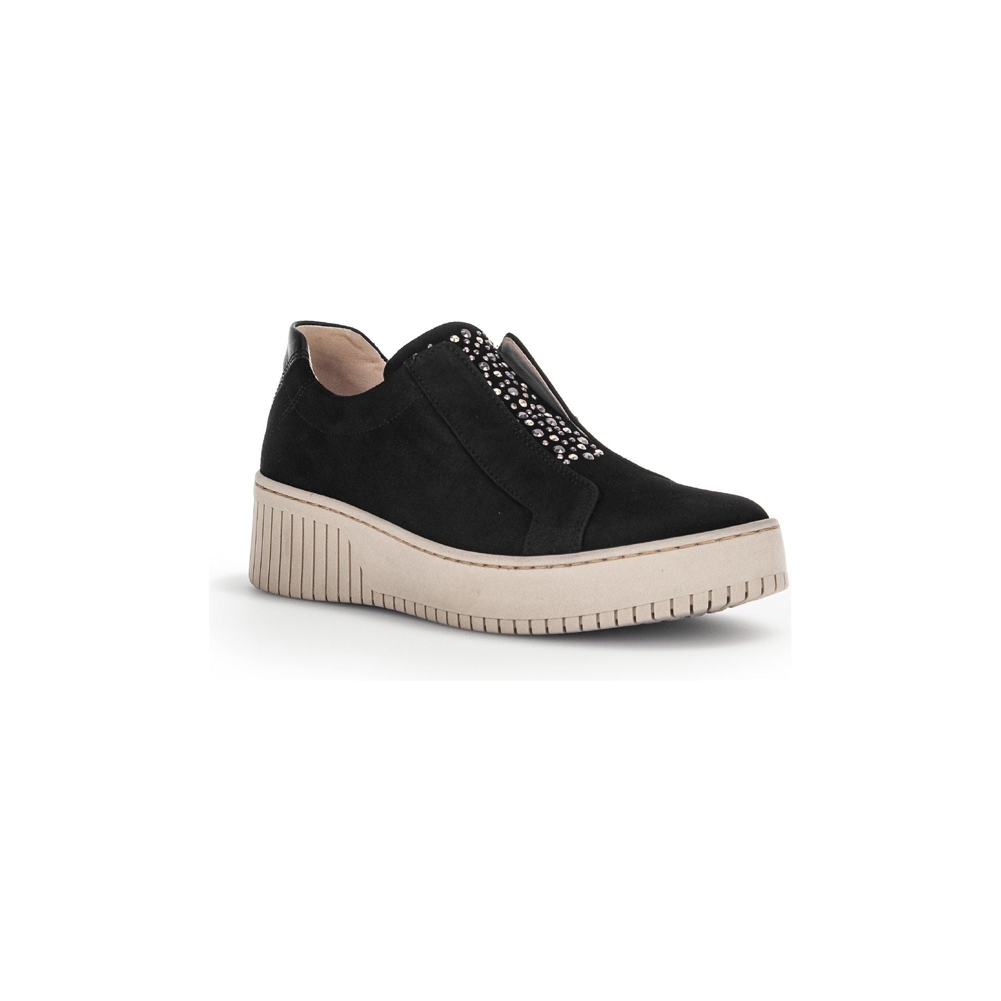 Gabor Wonderland (33.231.17) - Ladies Lace with Zip  Platform trainer in Petrol Patent. Gabor | Wisemans | Shoe Shop | Bantry | West Cork | Ireland