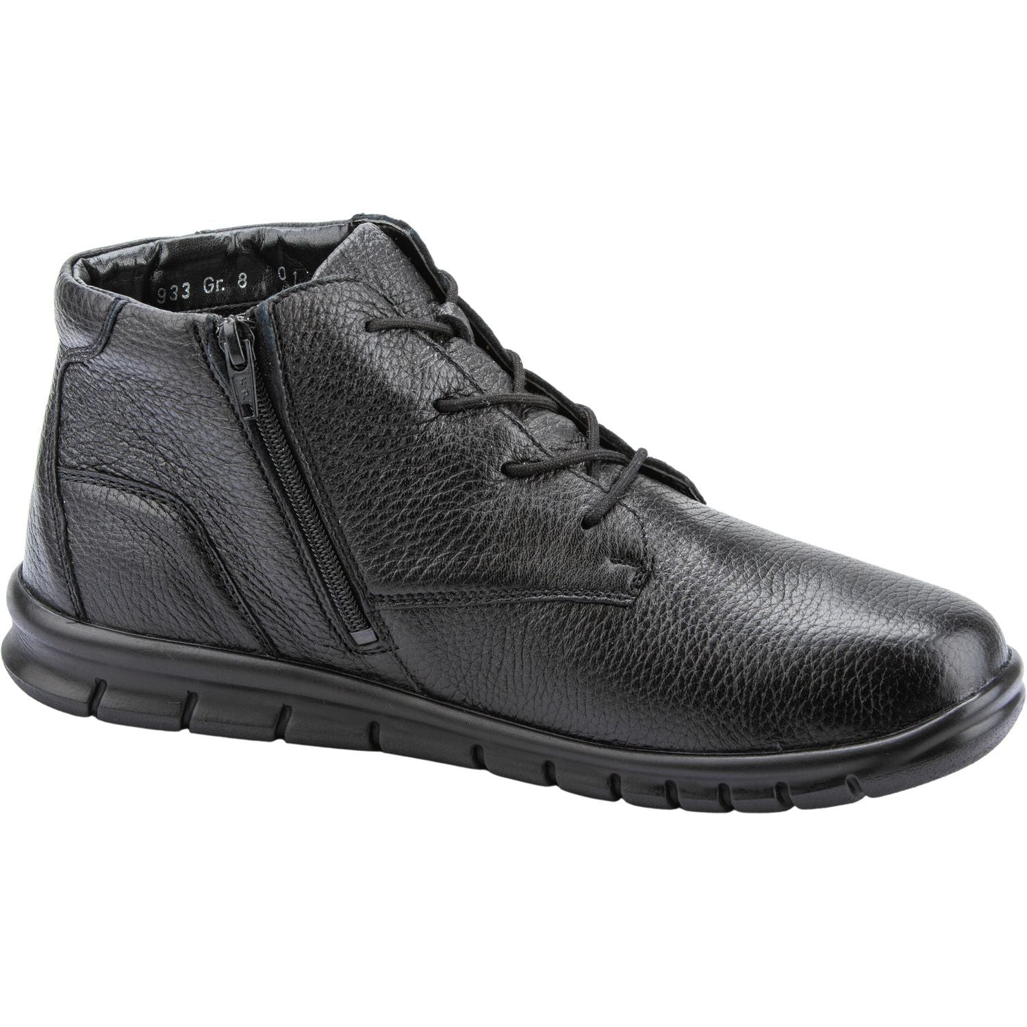 Waldlaufer Hector (366804)- Mens Ankle Boot with Lace and Side Zip in Black | Waldläufer Shoes | Wide Fit Shoes | Wisemans | Bantry | Shoe Shop | West Cork | Ireland