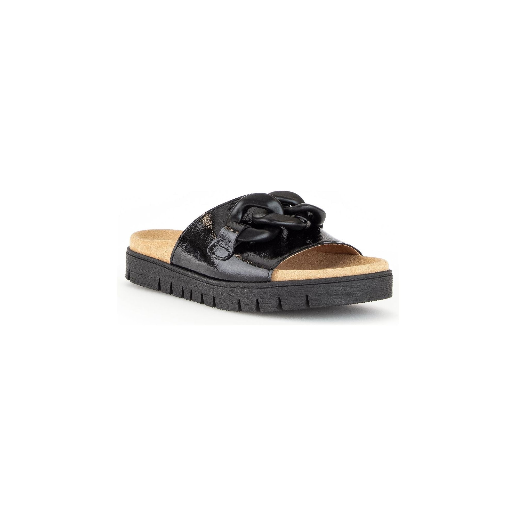 Gabor Erica (43.743.90) - Ladies Mule in Black Patent .Gabor Shoes | Ladies Shoes | Wisemans Bantry | Shoe Shop | West Cork | Munster | Ireland