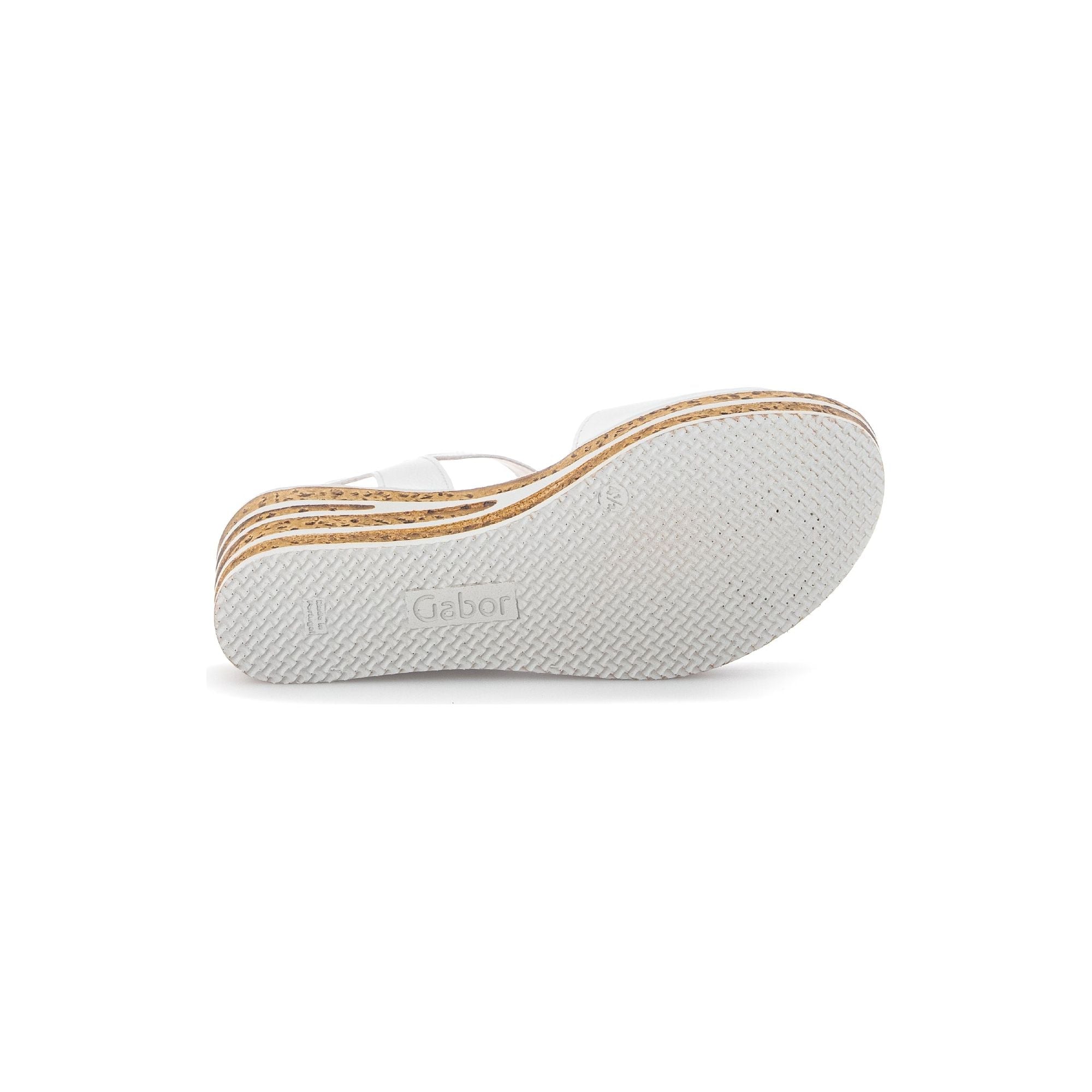 Gabor Twirl (44.651.21)- Ladies Wedge Sandal In White Leather. Gabor Shoes | Wisemans | Bantry | Shoe Shop | West Cork | Ireland