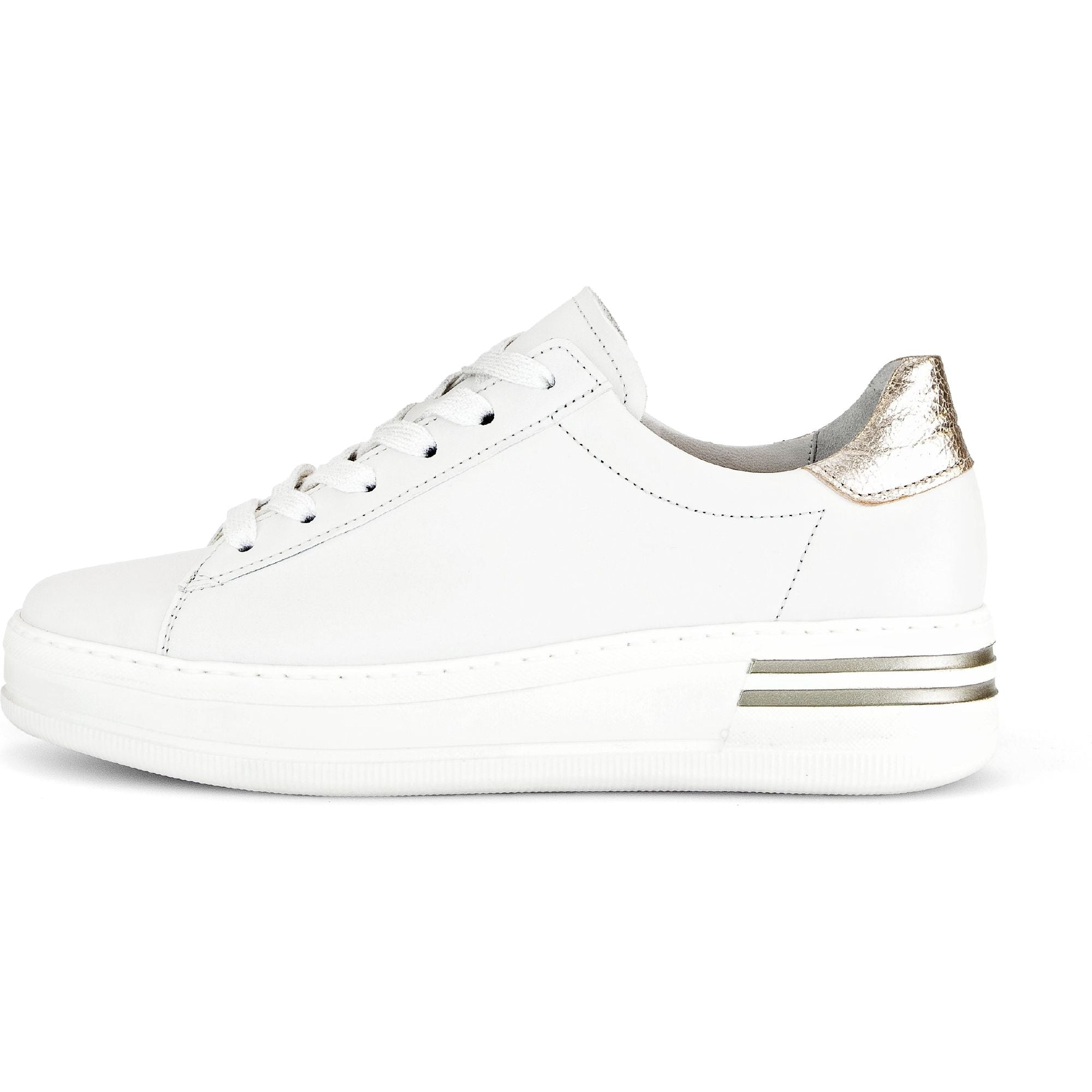 Gabor Klara (46.395.62)- Ladies Trainer in White .Gabor Shoes | Ladies Shoes | Wisemans Bantry | Shoe Shop | West Cork | Munster | Ireland