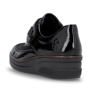 ;Rieker 487C0 - Ladies Stretch Velcro Shoe in Black | Rieker Shoes | Wisemans | Bantry | Shoe Shop | West Cork
