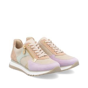 Rieker 49010 - Ladies Lace with Zip trainer in Purple/Taupe/Mint Multi | Rieker Shoes | Wisemans | Bantry | Shoe Shop | West Cork | Munster