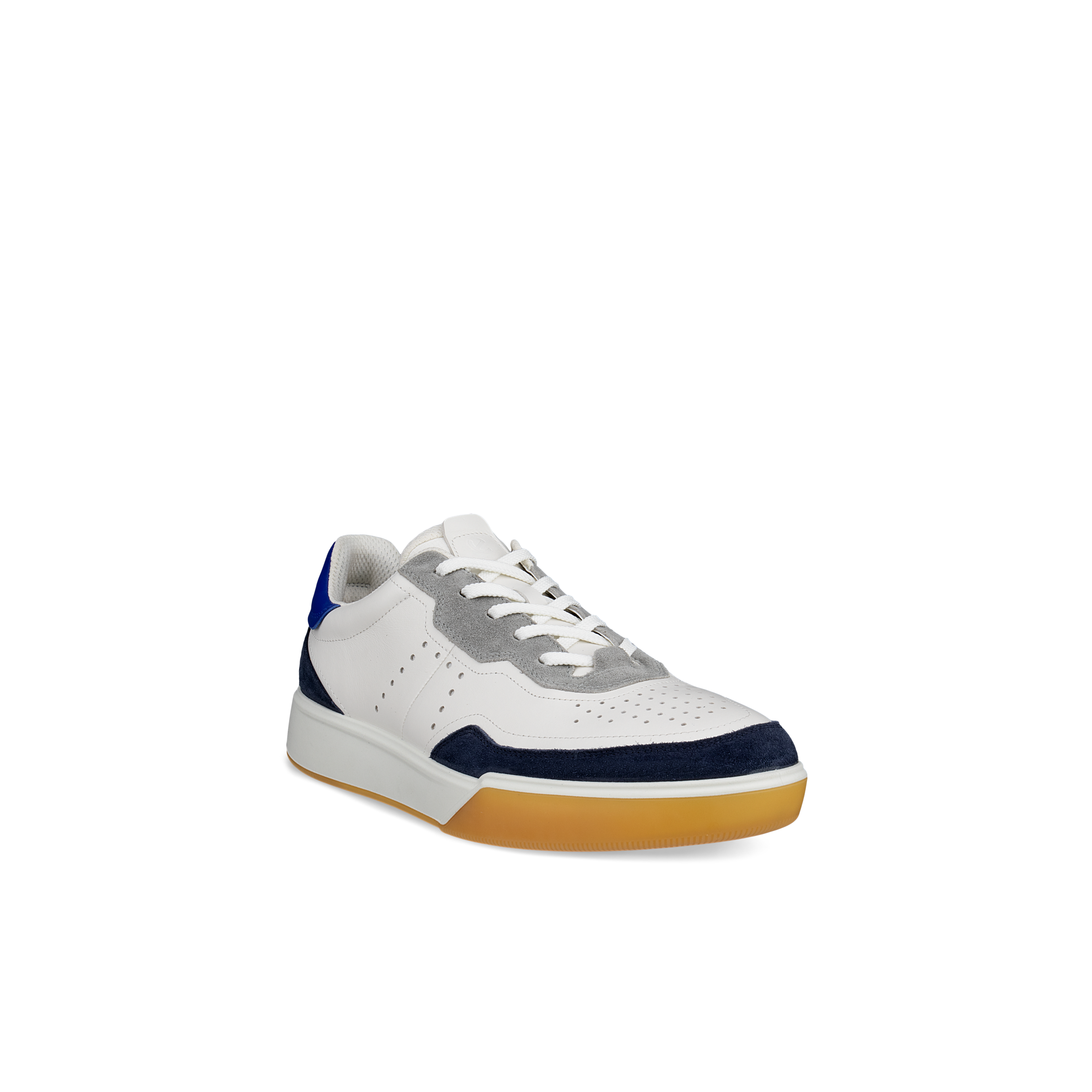 ECCO Street Court(539814) - Mens Trainer in White/Blue/Navy | ECCO Shoes | Wisemans | Bantry | Shoe Shop | Munster | Ireland