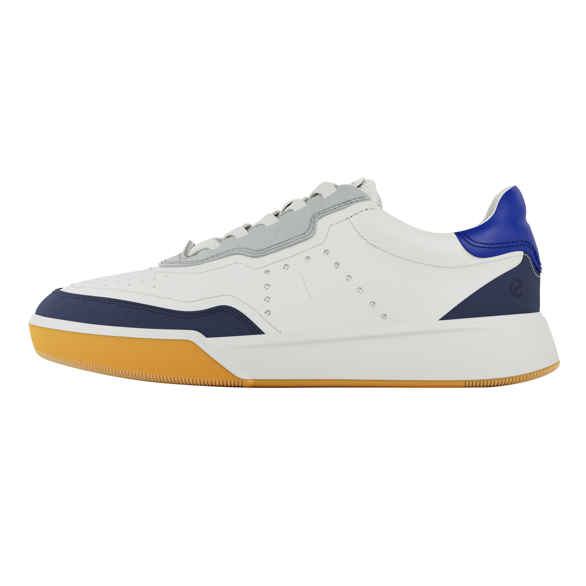 ECCO Street Court(539814) - Mens Trainer in White/Blue/Navy&nbsp;| ECCO Shoes | Wisemans | Bantry | Shoe Shop | Munster | Ireland