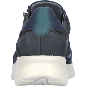 Waldlaufer Janka (617002)- Ladies Lace/Zip Low Wedge Shoe in Navy | Waldlaufer Shoes | Wide Fit Shoes | &nbsp;Wisemans | Bantry | West Cork | Ireland