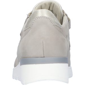 Waldlaufer K-Ramona Soft -Ladies Extra Wide Low Wedge Velcro Trainer in Light Grey . Waldlaufer | Wide Fit Shoes | Wisemans | Bantry | West Cork | Ireland 