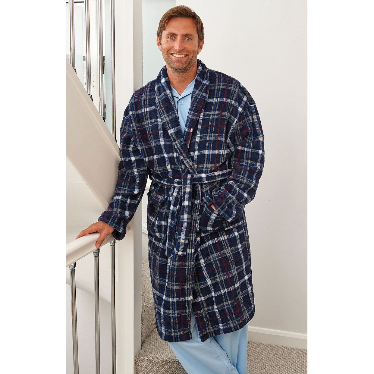 CHAMPION TARTAN FLEECE DRESSING GOWN