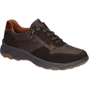 Waldlaufer H-Max (718006)- Mens Lace With Zip Shoe in Brown | Waldlaufer  | Wide Fit Shoes | Wisemans | Bantry | West Cork | Ireland