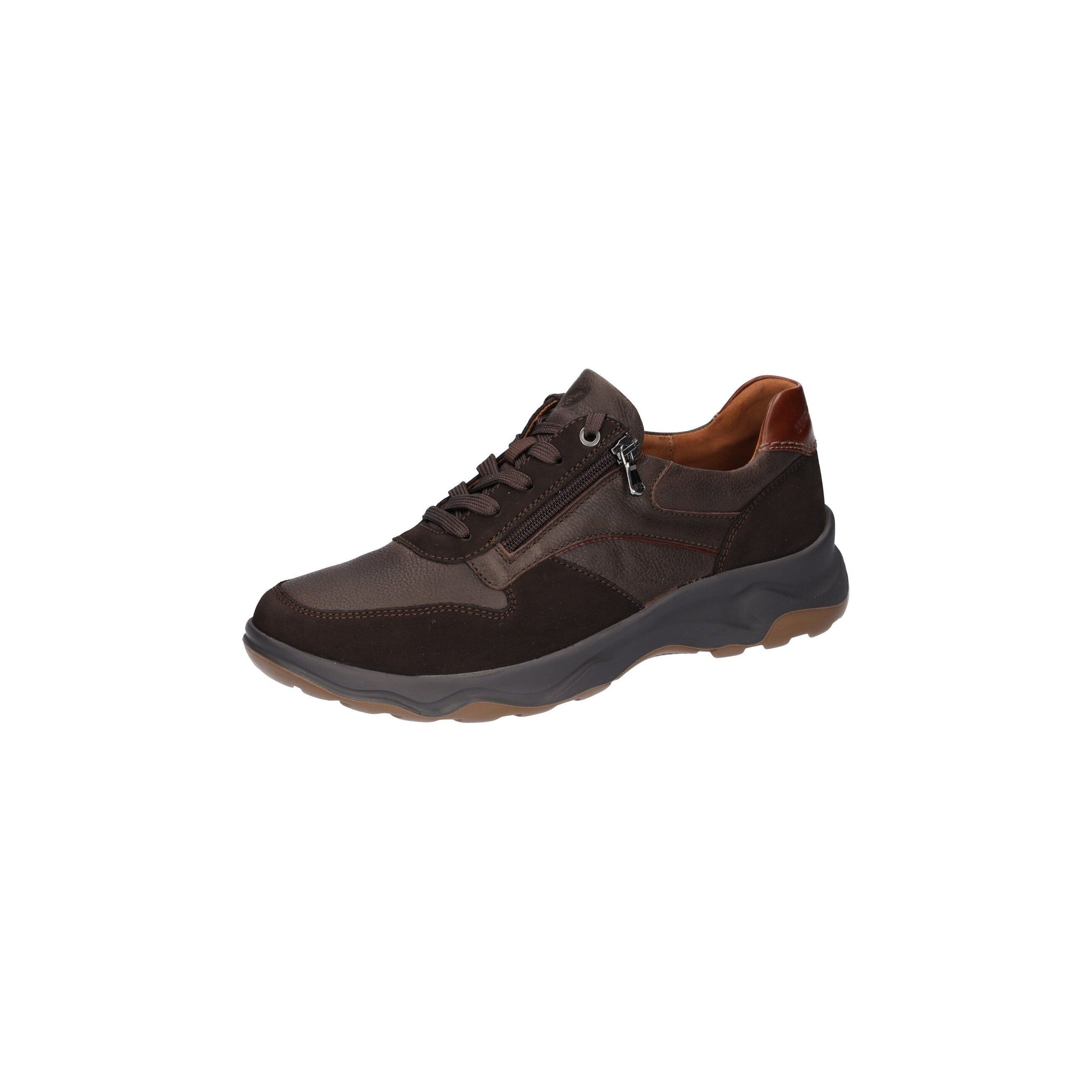 Waldlaufer H-Max (718006)- Mens Lace With Zip Shoe in Brown | Waldlaufer  | Wide Fit Shoes | Wisemans | Bantry | West Cork | Ireland
