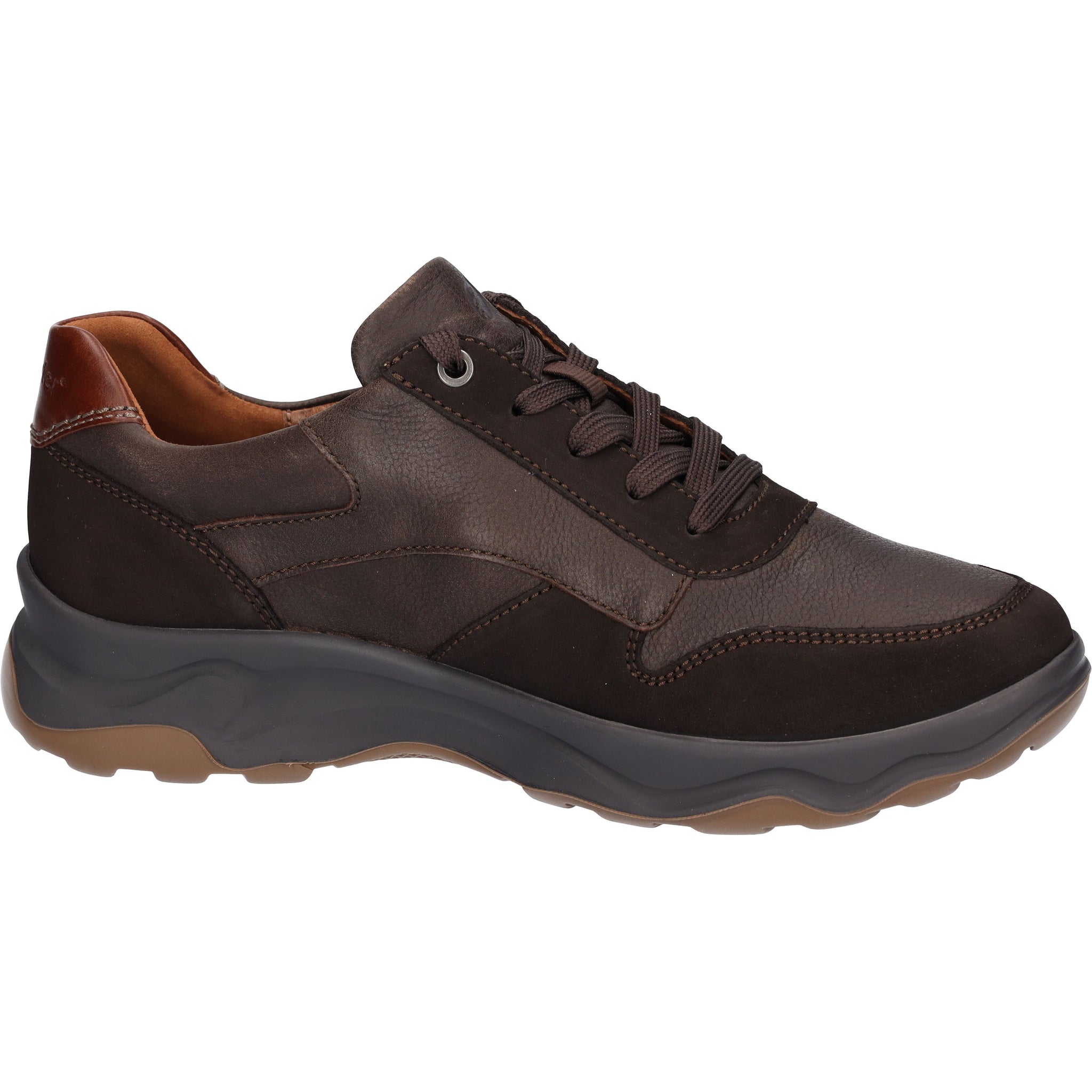 Waldlaufer H-Max (718006)- Mens Lace With Zip Shoe in Brown | Waldlaufer  | Wide Fit Shoes | Wisemans | Bantry | West Cork | Ireland