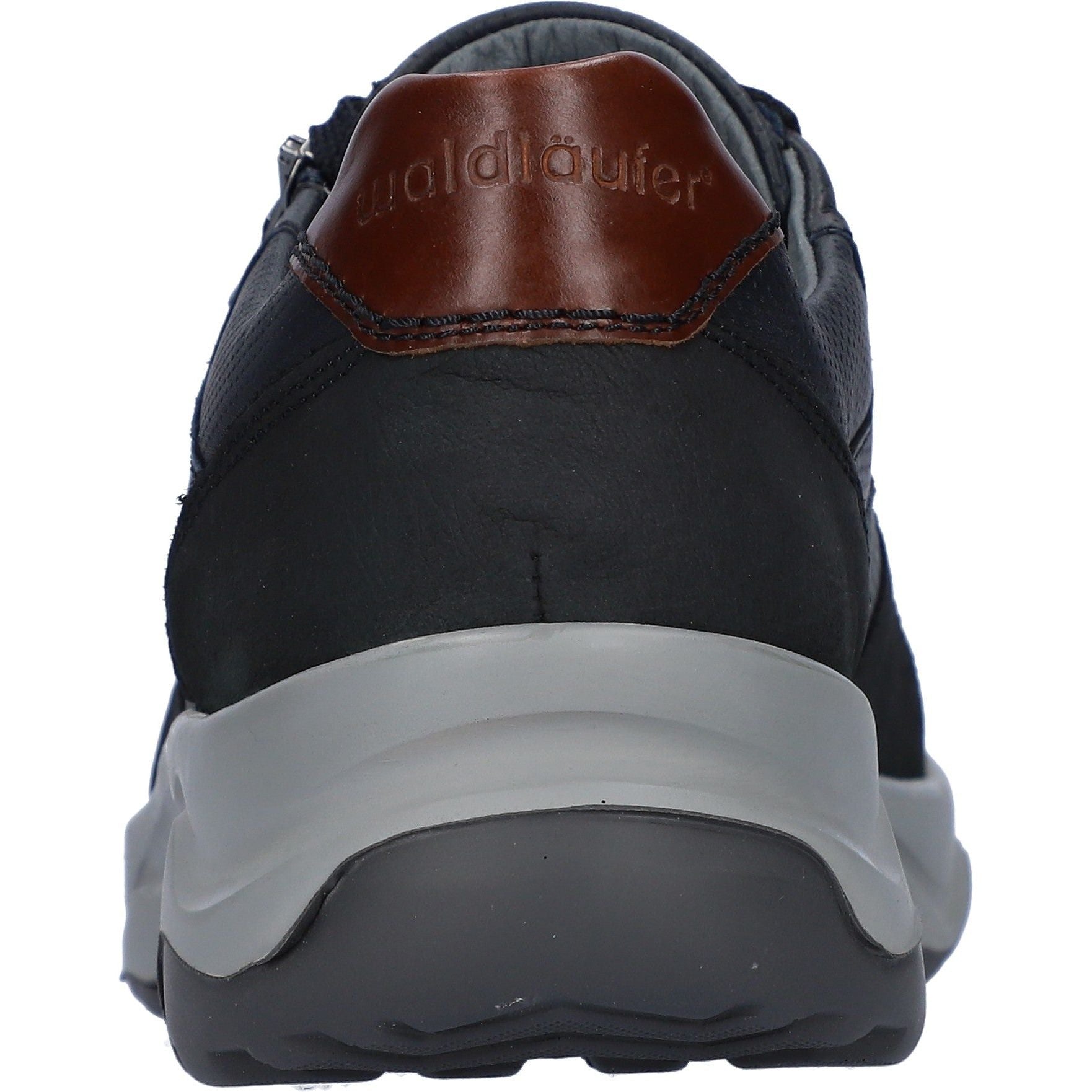 Waldlaufer H-Max - Mens Lace Shoe with Zip in Navy/Cognac | Waldlaufer Shoes | Wide Fit | Wisemans | Bantry | Shoe Shop | Munster | Ireland