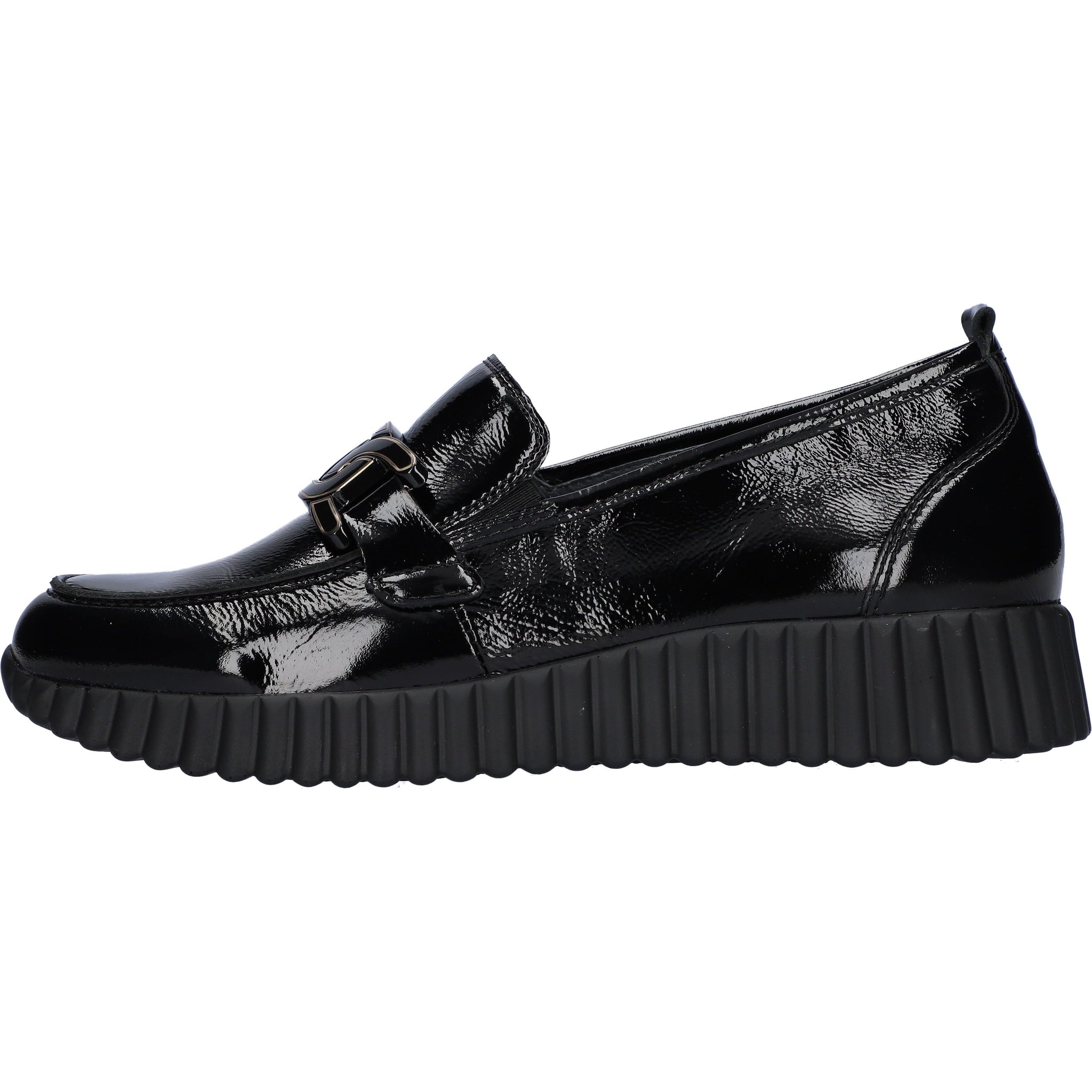 Waldlaufer H-Lorela (749504)- Ladies Loafer in Black Patent| Waldlaufer | Wide Fit Shoes | Wisemans | Bantry | Shoe Shop | West Cork | Munster | Ireland