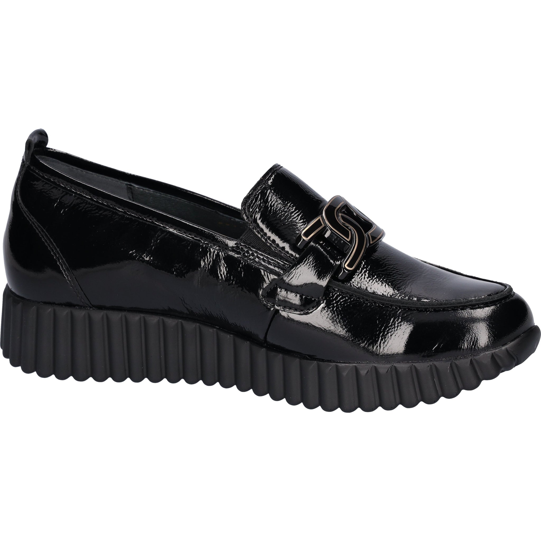 Waldlaufer H-Lorela (749504)- Ladies Loafer in Black Patent| Waldlaufer | Wide Fit Shoes | Wisemans | Bantry | Shoe Shop | West Cork | Munster | Ireland