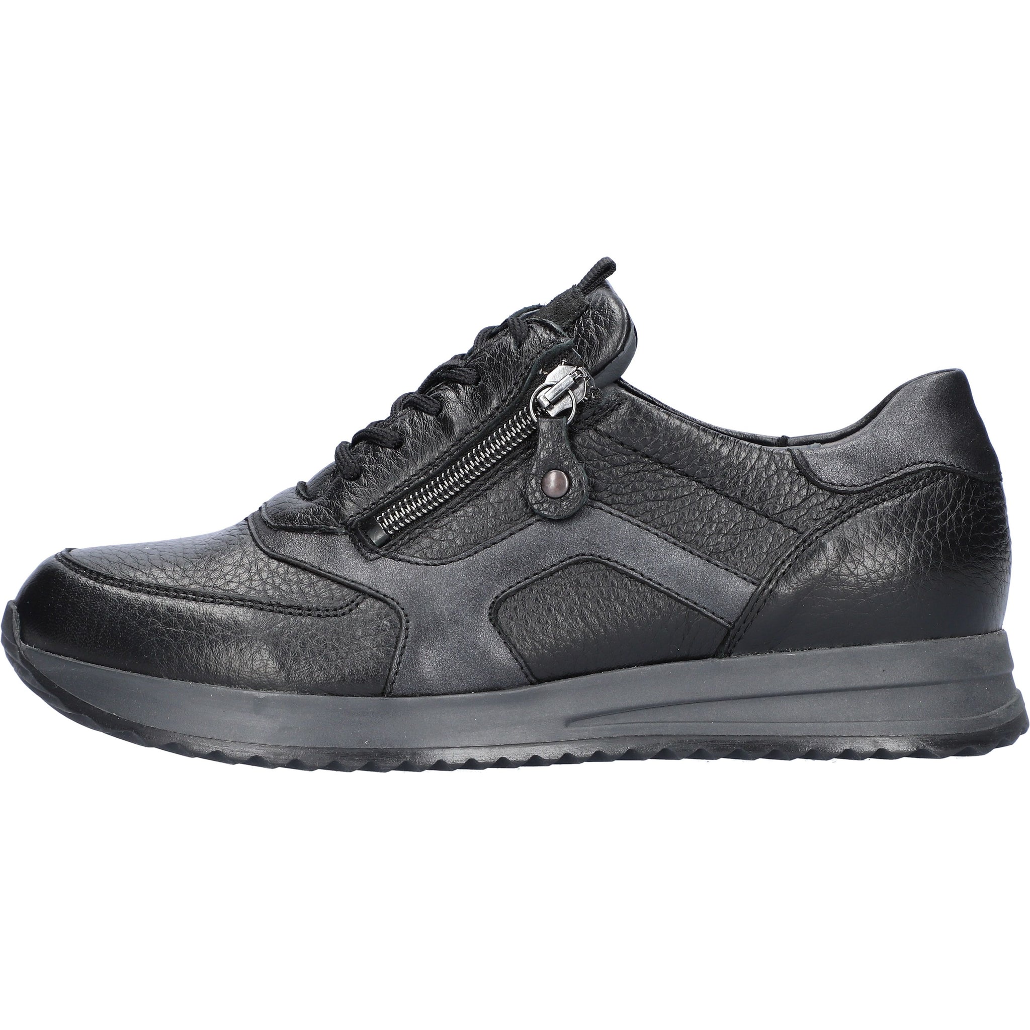 Waldlaufer Vicky(752002) - Ladies Lace Shoe with Zip in Black | Waldlaufer Shoes | Wide Fit | Wisemans | Bantry | Shoe Shop | Munster | Ireland