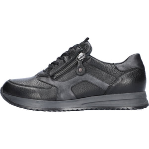 Waldlaufer Vicky(752002) - Ladies Lace Shoe with Zip in Black | Waldlaufer Shoes | Wide Fit | Wisemans | Bantry | Shoe Shop | Munster | Ireland