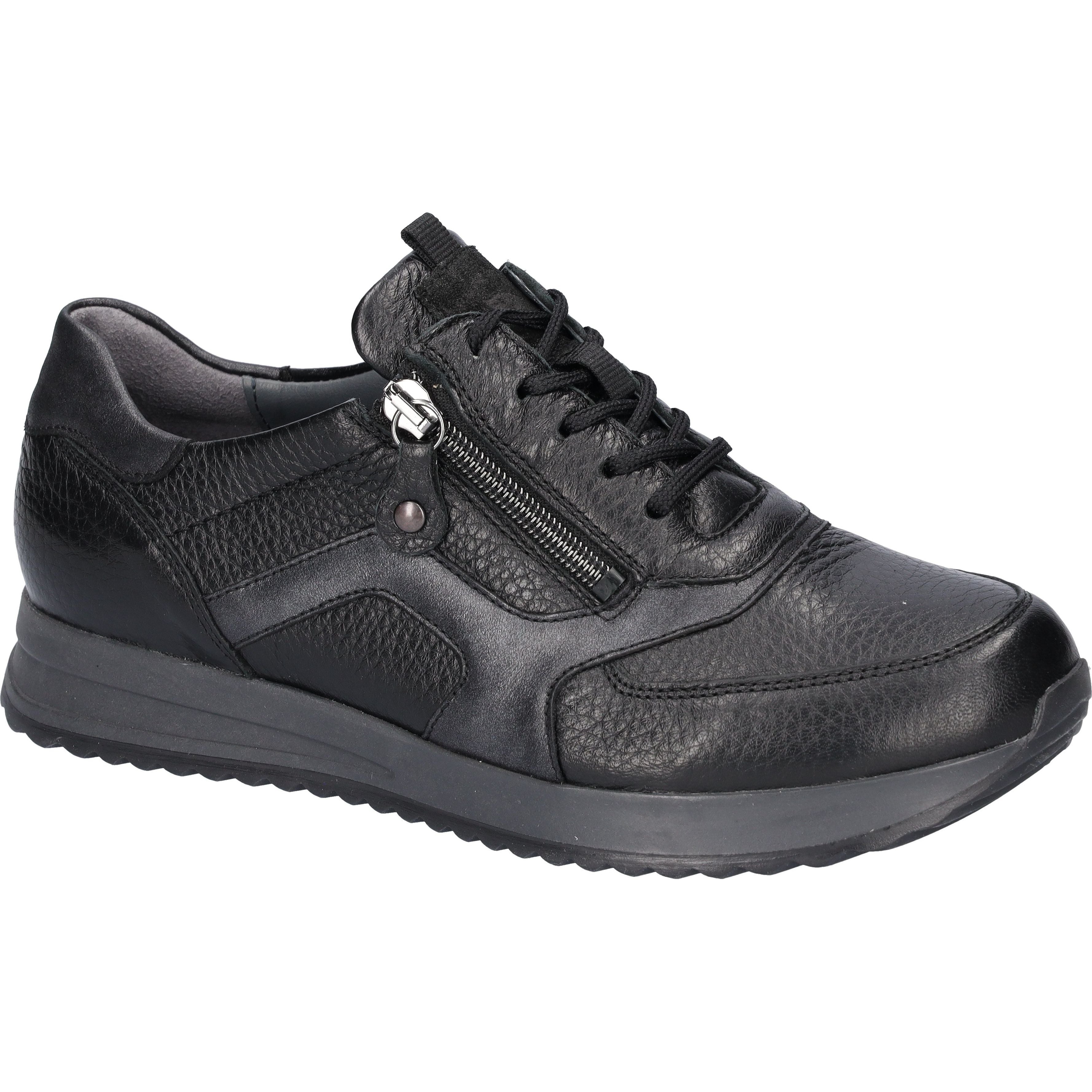 Waldlaufer Vicky(752002) - Ladies Lace Shoe with Zip in Black | Waldlaufer Shoes | Wide Fit | Wisemans | Bantry | Shoe Shop | Munster | Ireland