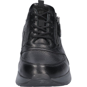 Waldlaufer Vicky(752002) - Ladies Lace Shoe with Zip in Black | Waldlaufer Shoes | Wide Fit | Wisemans | Bantry | Shoe Shop | Munster | Ireland