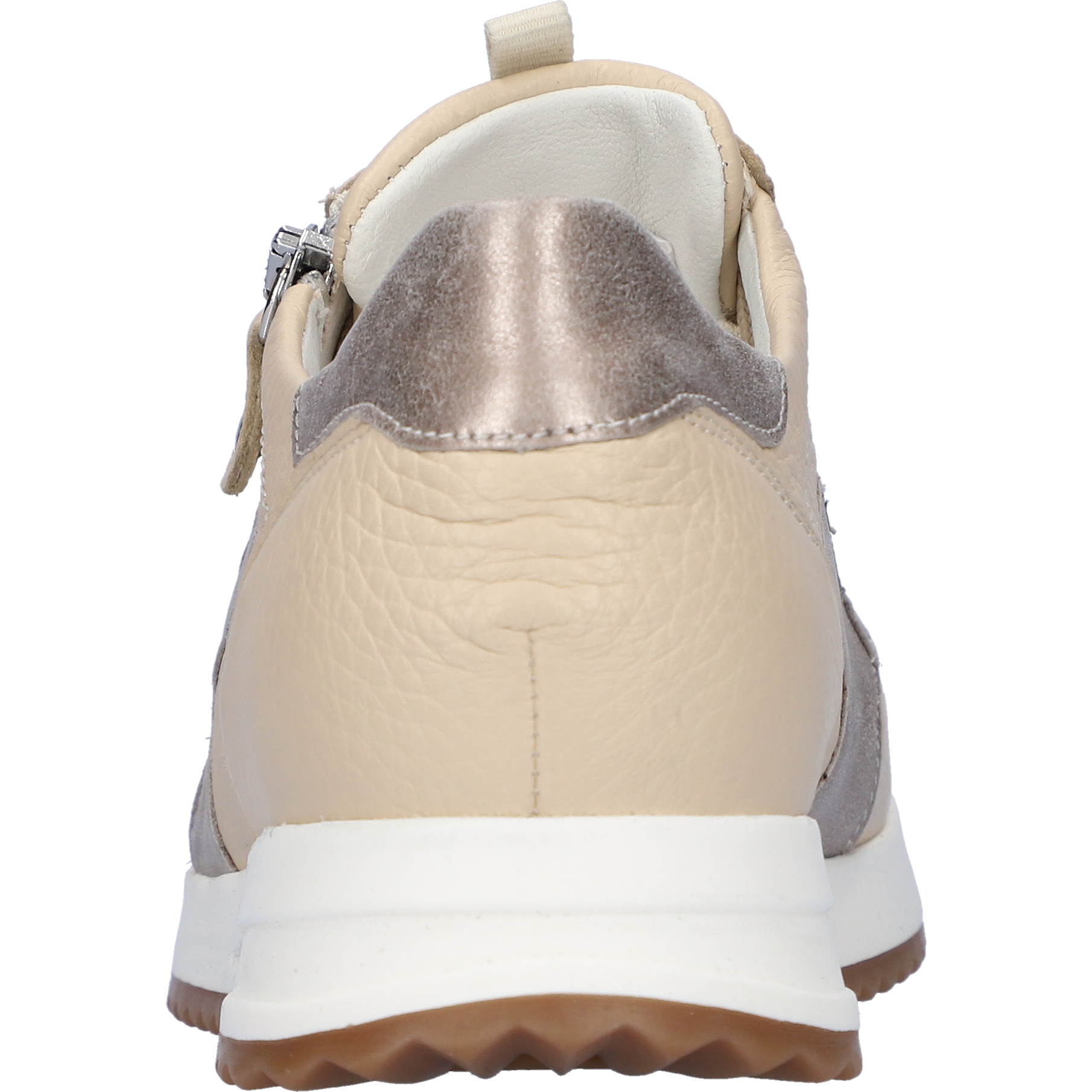 Waldlaufer H-Vicky - Ladies Trainer with Lace and Zip in Beige/Gold .Waldlaufer | Wide Fit Shoes | Wisemans | Bantry | West Cork | Ireland 