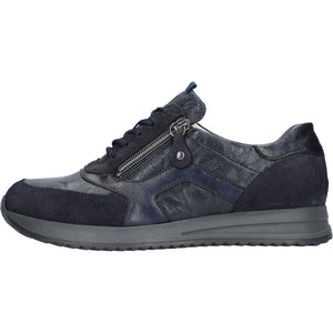 Waldlaufer Vicky(752002) - Ladies Lace Shoe with Zip in Navy | Waldlaufer Shoes | Wide Fit | Wisemans | Bantry | Shoe Shop | Munster | Ireland