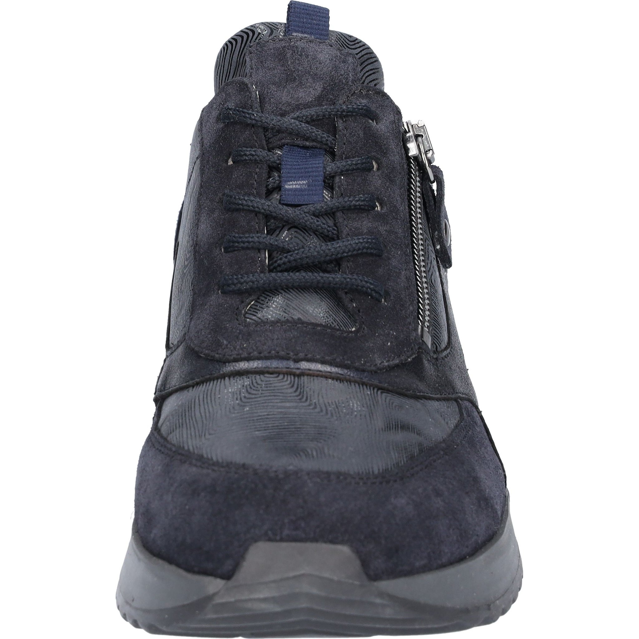 Waldlaufer Vicky(752002) - Ladies Lace Shoe with Zip in Navy | Waldlaufer Shoes | Wide Fit | Wisemans | Bantry | Shoe Shop | Munster | Ireland